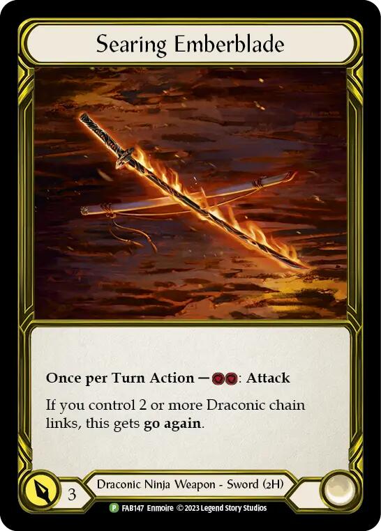 Searing Emberblade (Golden) [FAB147] (Promo)  Cold Foil | RetroPlay Games