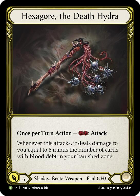 Hexagore, the Death Hydra (Golden) [FAB186] (Promo)  Cold Foil | RetroPlay Games