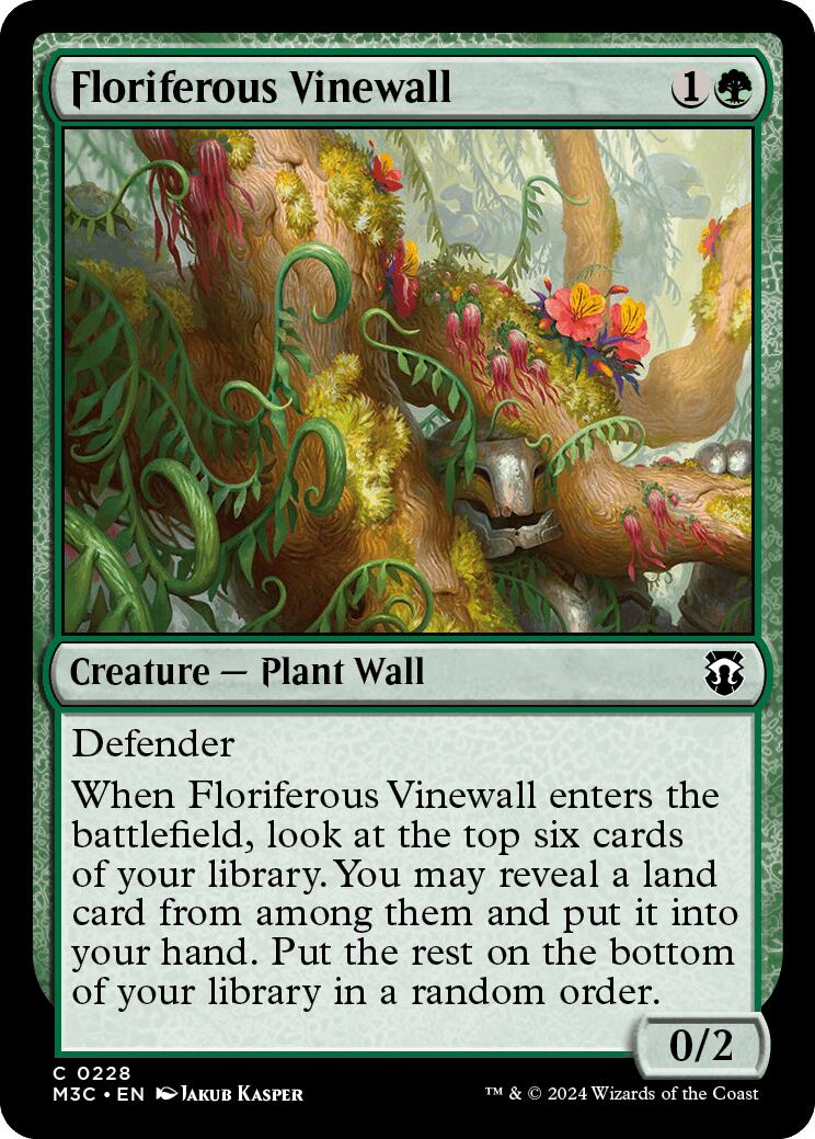 Floriferous Vinewall [Modern Horizons 3 Commander] | RetroPlay Games