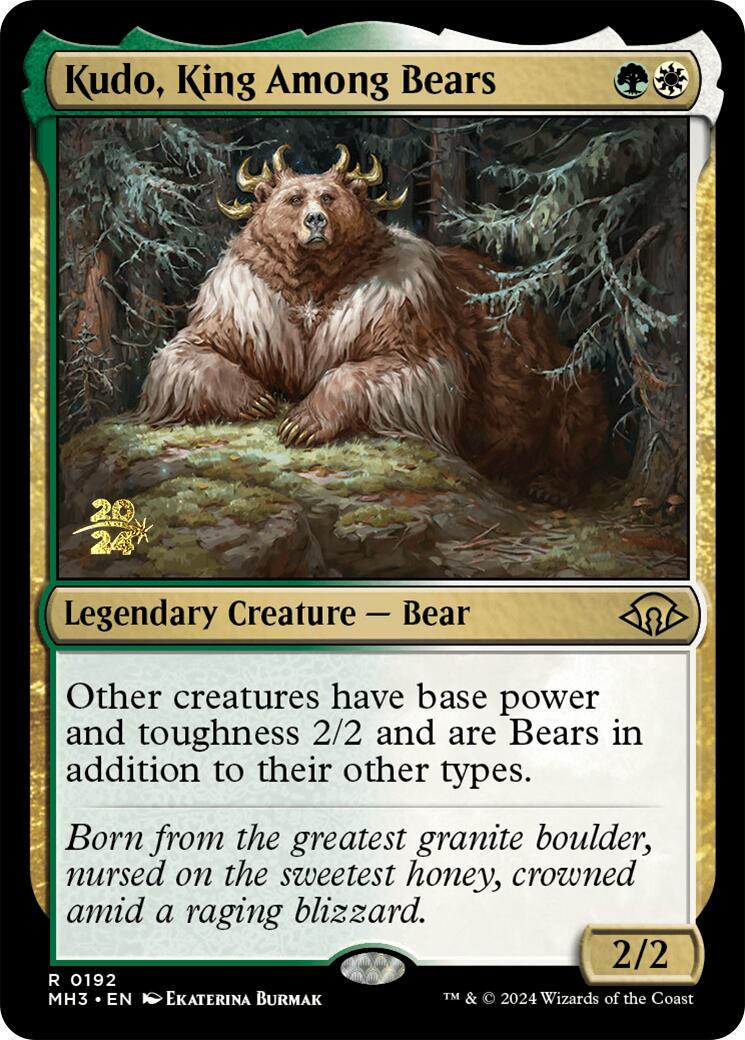 Kudo, King Among Bears [Modern Horizons 3 Prerelease Promos] | RetroPlay Games