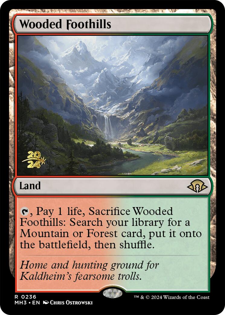 Wooded Foothills [Modern Horizons 3 Prerelease Promos] | RetroPlay Games