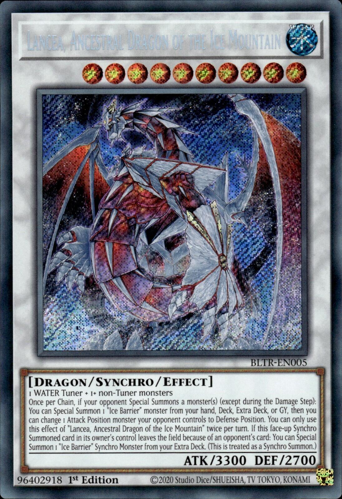 Lancea, Ancestral Dragon of the Ice Mountain [BLTR-EN005] Secret Rare | RetroPlay Games