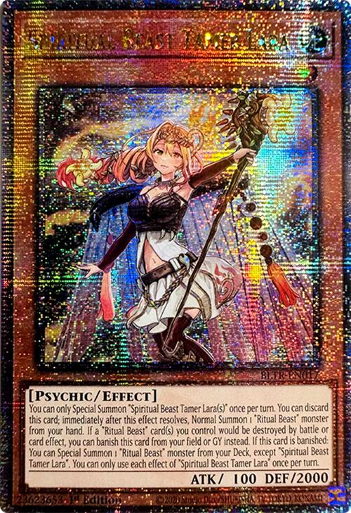 Spiritual Beast Tamer Lara (Quarter Century Secret Rare) [BLTR-EN017] Quarter Century Secret Rare | RetroPlay Games