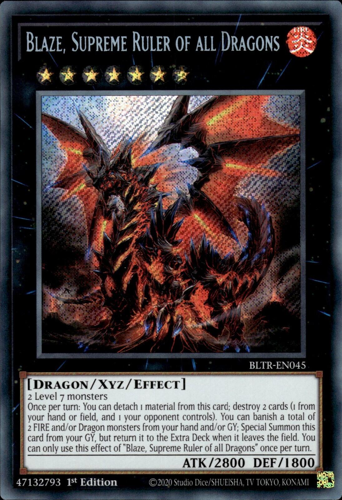 Blaze, Supreme Ruler of all Dragons [BLTR-EN045] Secret Rare | RetroPlay Games