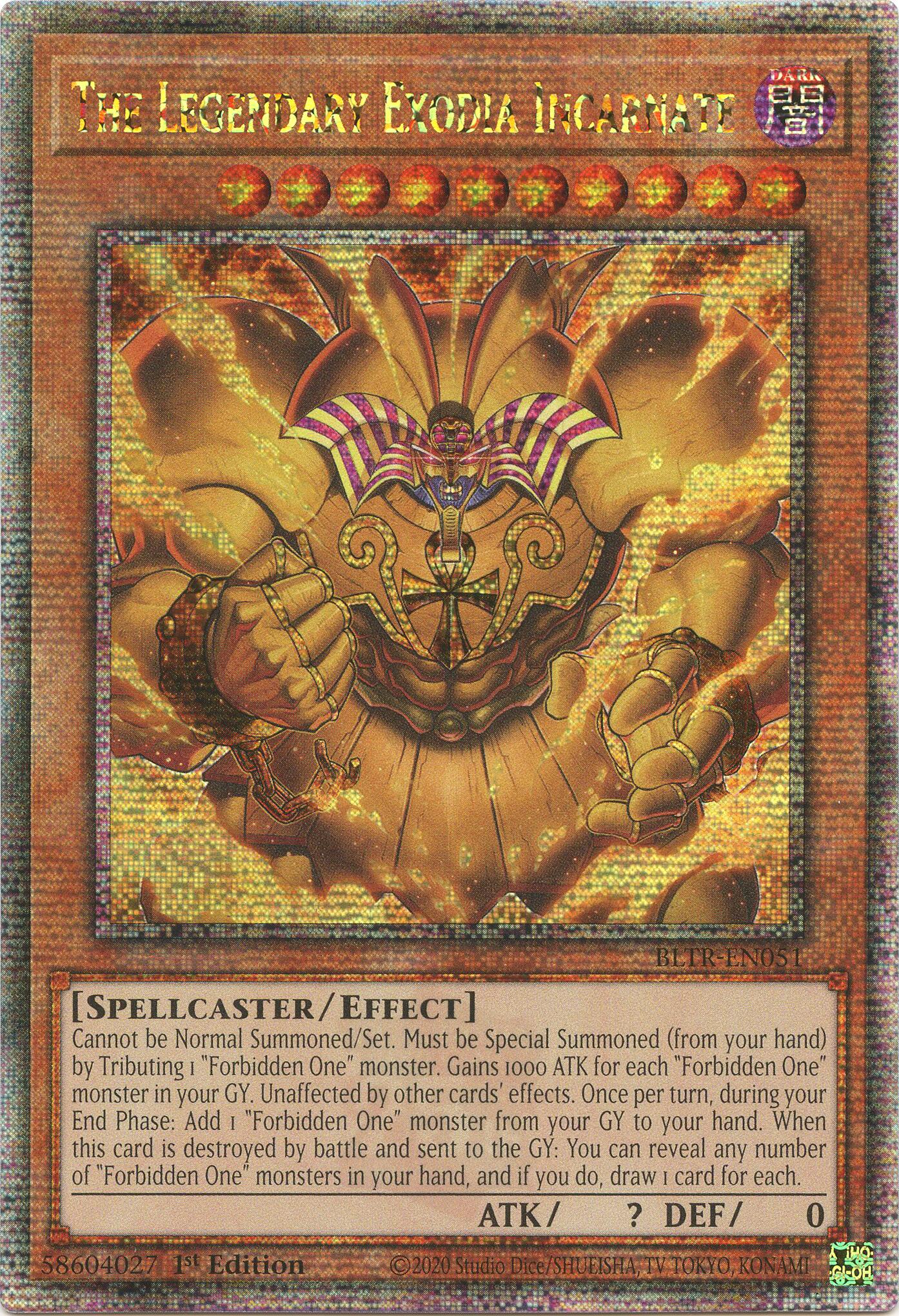 The Legendary Exodia Incarnate (Quarter Century Secret Rare) [BLTR-EN051] Quarter Century Secret Rare | RetroPlay Games