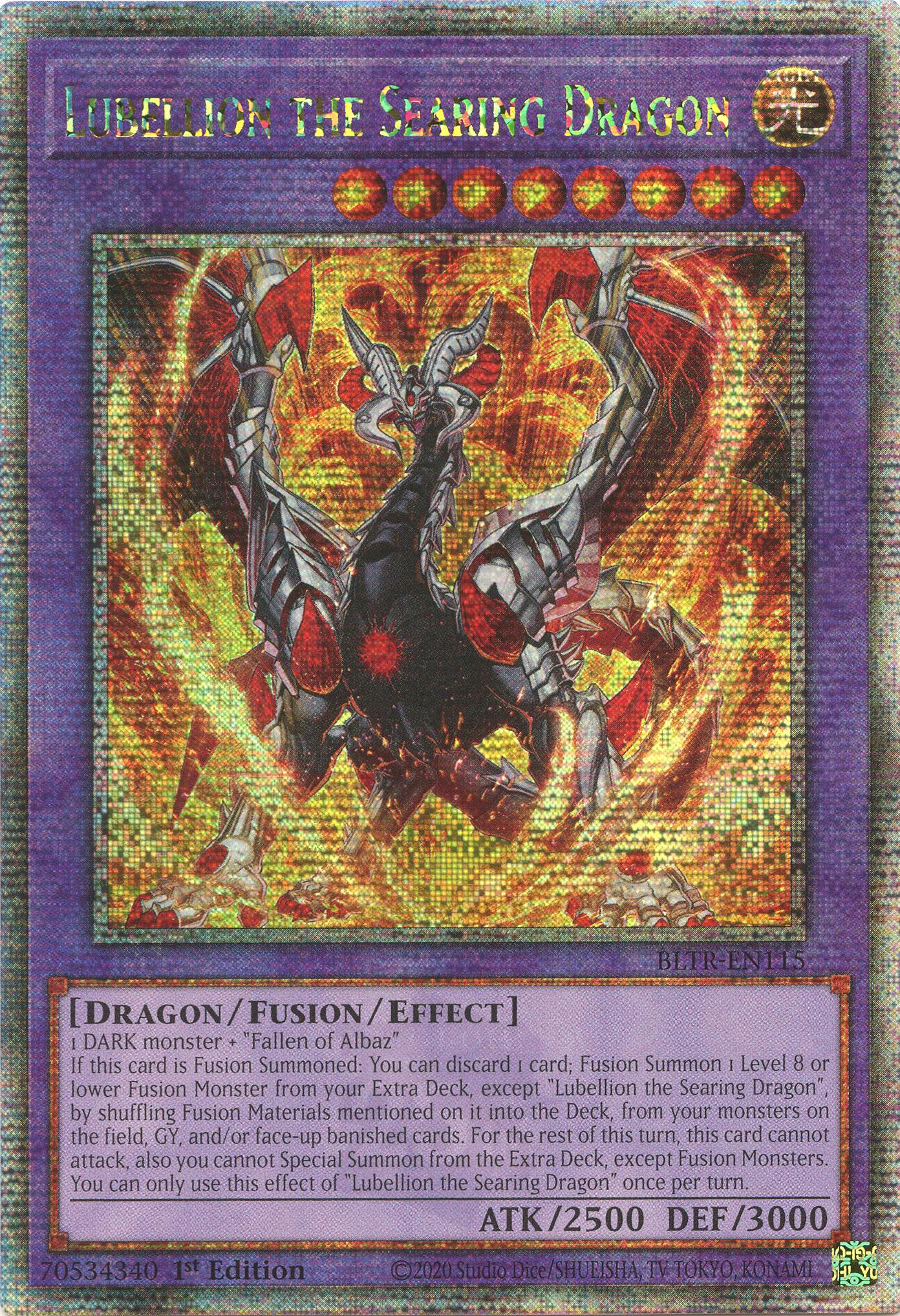 Lubellion the Searing Dragon (Quarter Century Secret Rare) [BLTR-EN115] Quarter Century Secret Rare | RetroPlay Games