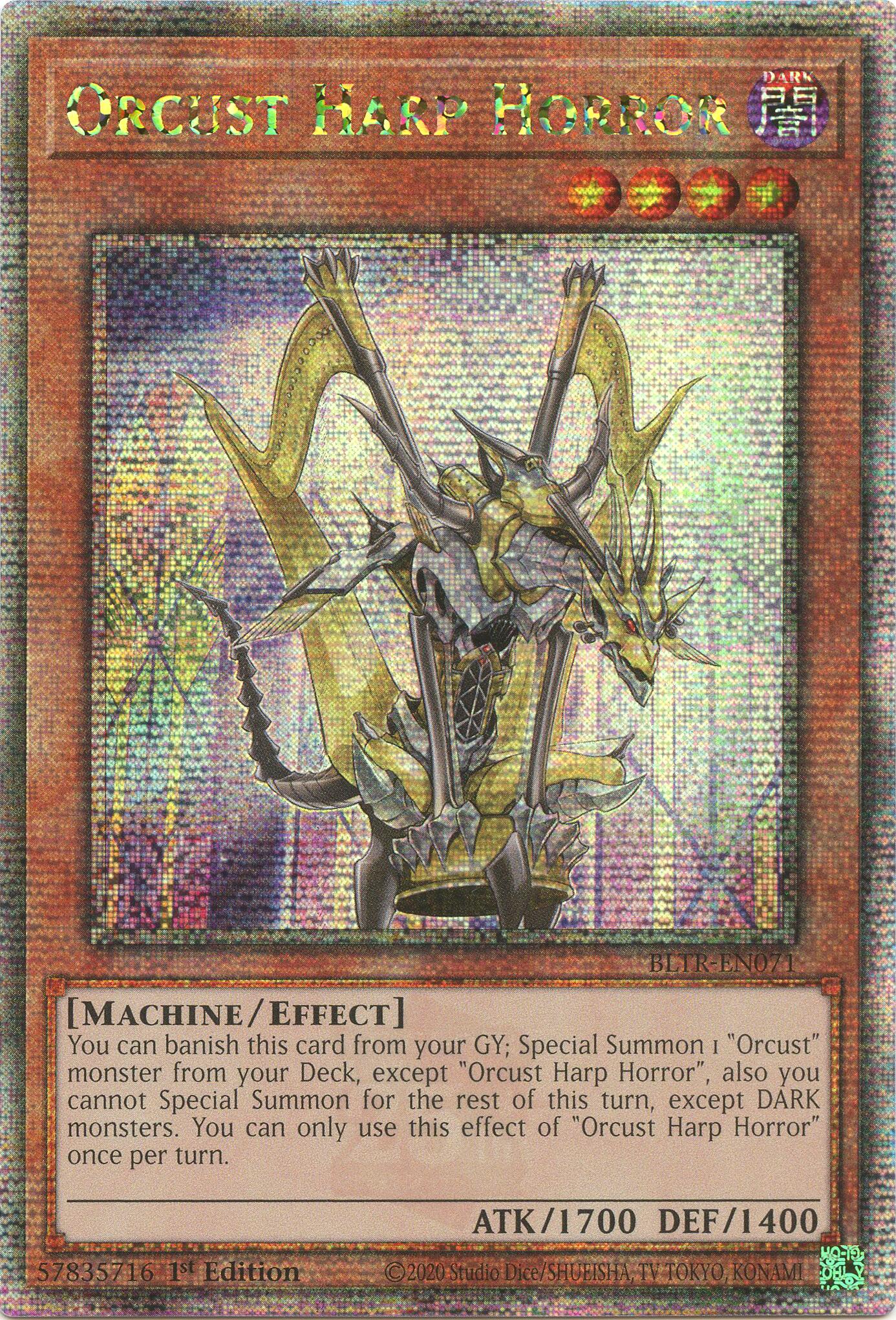Orcust Harp Horror (Quarter Century Secret Rare) [BLTR-EN071] Quarter Century Secret Rare | RetroPlay Games