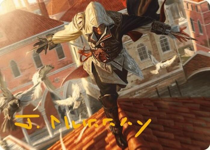 Ezio, Blade of Vengeance Art Card (Gold-Stamped Signature) [Assassin's Creed Art Series] | RetroPlay Games