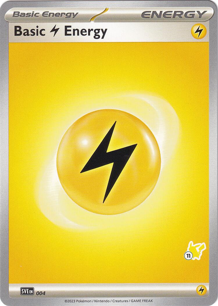Basic Lightning Energy (004) (Pikachu Stamp #11) [Battle Academy 2024] | RetroPlay Games