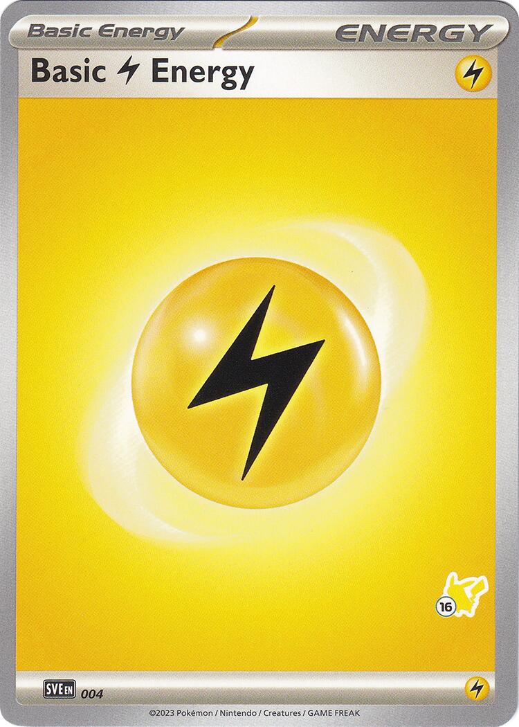 Basic Lightning Energy (004) (Pikachu Stamp #16) [Battle Academy 2024] | RetroPlay Games
