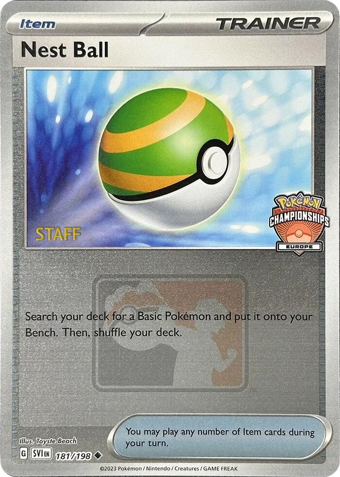 Nest Ball (181/198) (2024 Europe Championships Staff) [League & Championship Cards] | RetroPlay Games