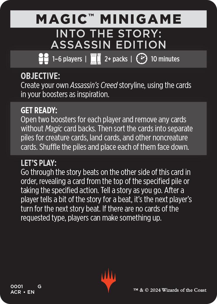 Into The Story: Assassin Edition (Magic Minigame) [Assassin's Creed Minigame] | RetroPlay Games