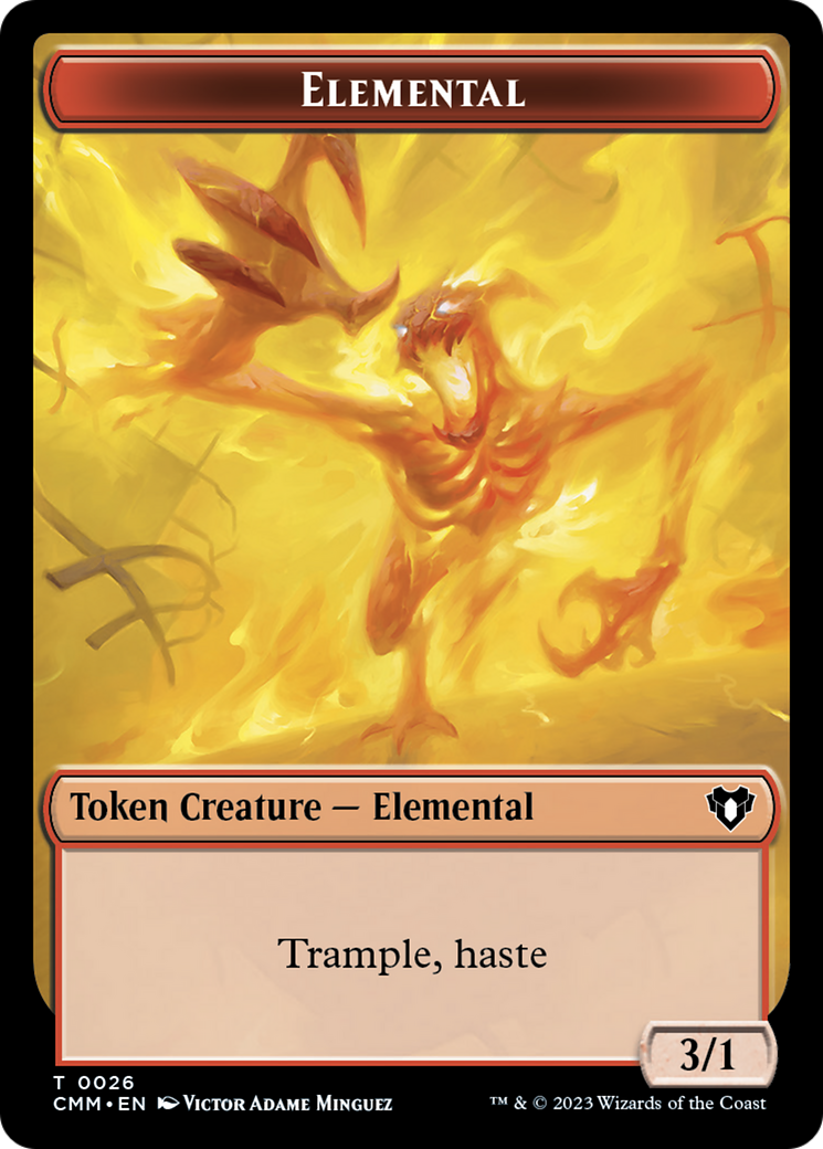 Elemental Token (26) [Commander Masters Tokens] | RetroPlay Games