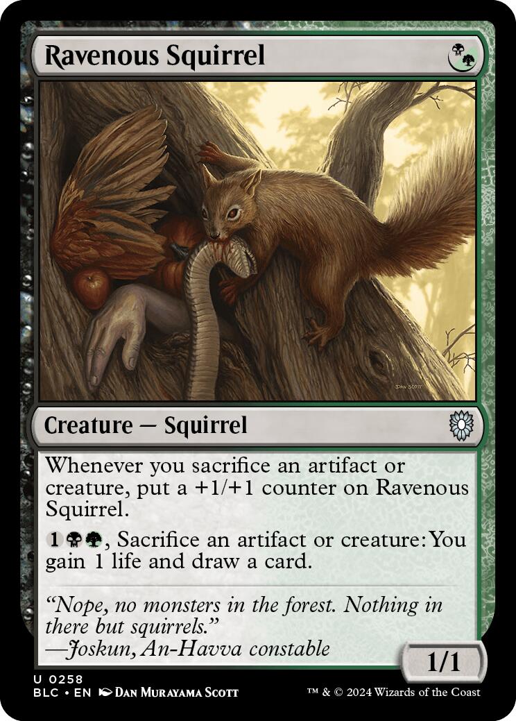 Ravenous Squirrel [Bloomburrow Commander] | RetroPlay Games