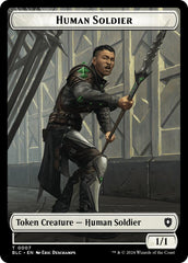 Human Soldier // Wolf (035) Double-Sided Token [Bloomburrow Commander Tokens] | RetroPlay Games