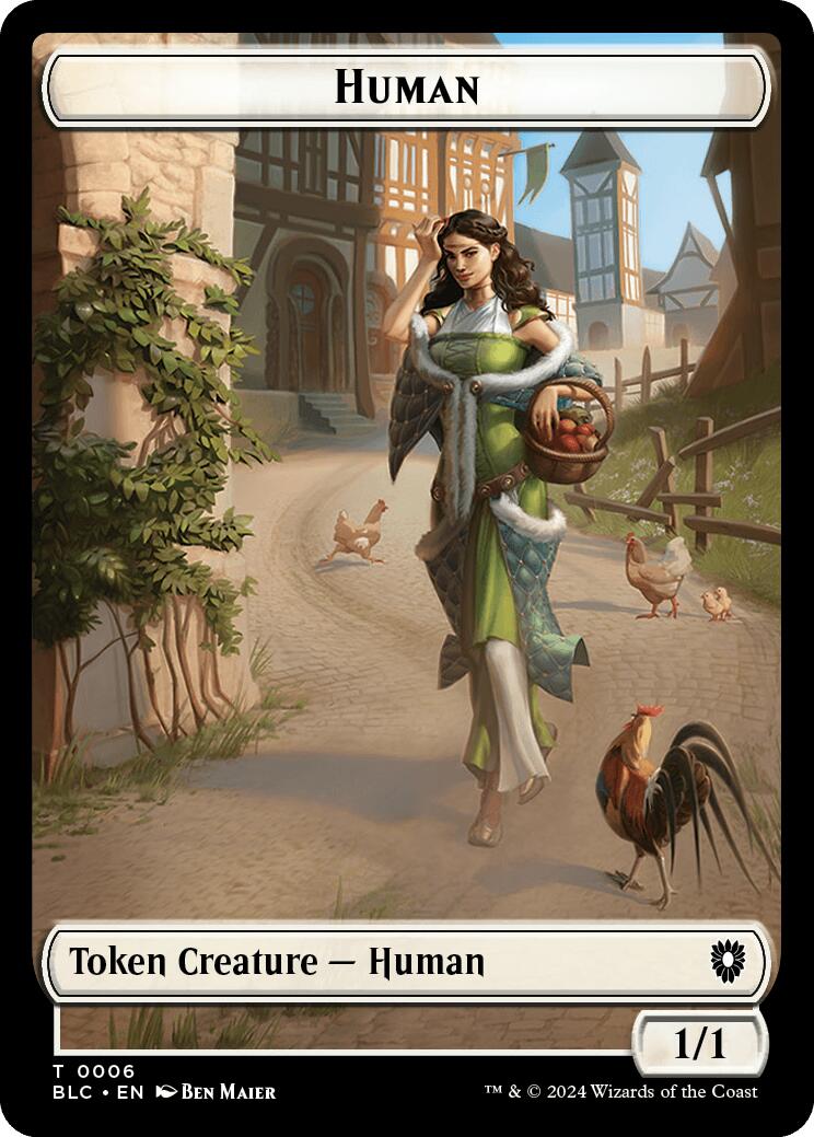 Human // Soldier Double-Sided Token [Bloomburrow Commander Tokens] | RetroPlay Games