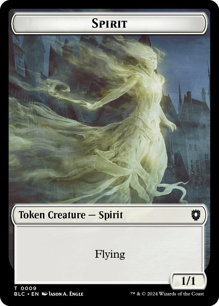 Spirit // Faerie Double-Sided Token [Bloomburrow Commander Tokens] | RetroPlay Games