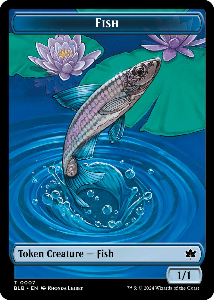 Bird (011) // Fish Double-Sided Token [Bloomburrow Commander Tokens] | RetroPlay Games