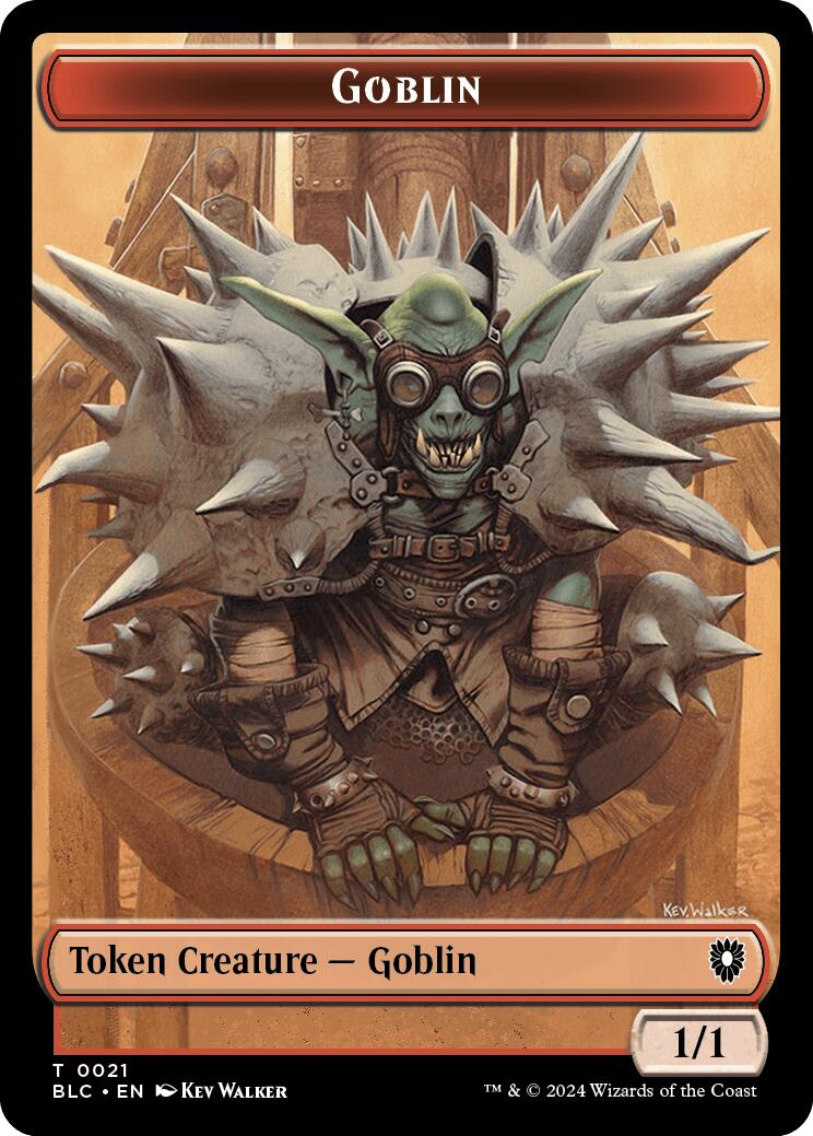 Goblin // Thopter Double-Sided Token [Bloomburrow Commander Tokens] | RetroPlay Games