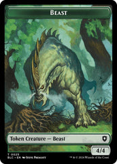 Cat // Beast (025) Double-Sided Token [Bloomburrow Commander Tokens] | RetroPlay Games