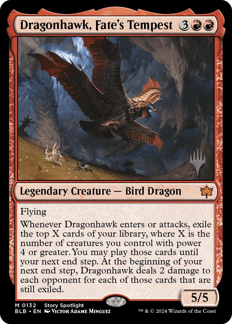 Dragonhawk, Fate's Tempest (Promo Pack) [Bloomburrow Promos] | RetroPlay Games