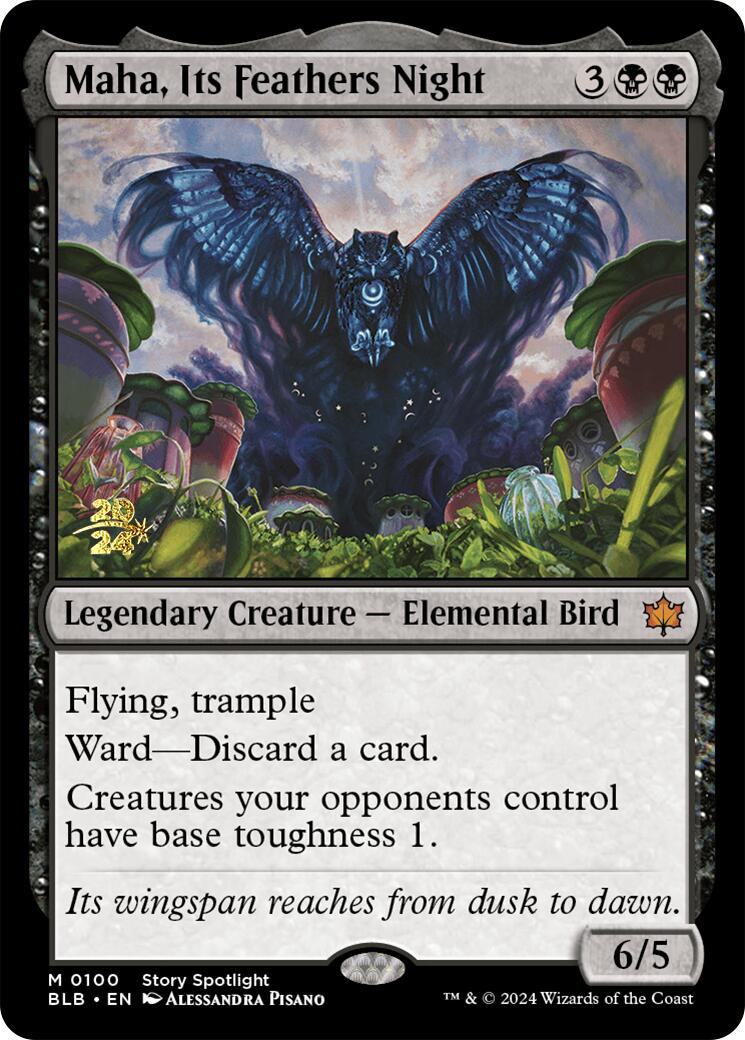 Maha, Its Feathers Night [Bloomburrow Prerelease Promos] | RetroPlay Games
