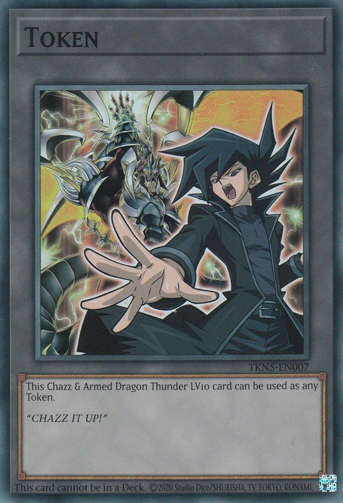 Token: Chazz & Armed Dragon Thunder LV10 [TKN5-EN007] Super Rare | RetroPlay Games