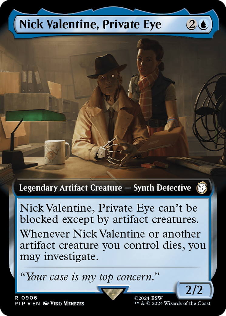 Nick Valentine, Private Eye (Extended Art) (Surge Foil) [Fallout] | RetroPlay Games