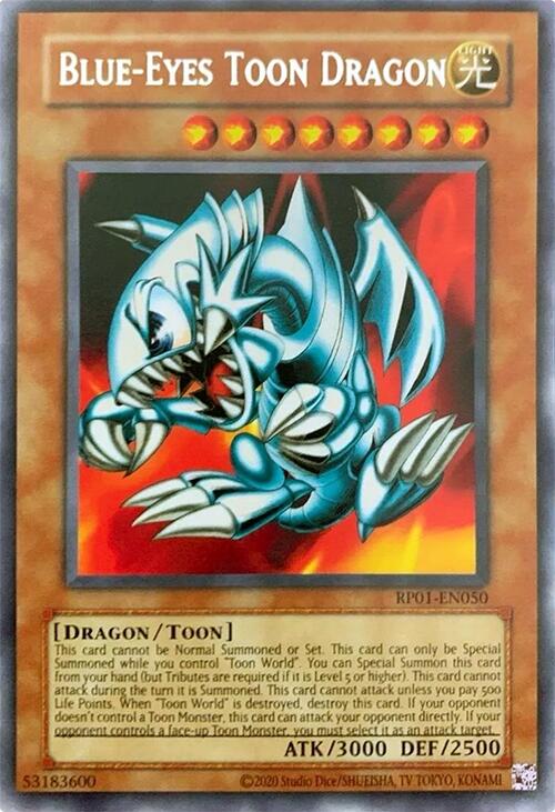 Blue-Eyes Toon Dragon [RP01-EN050] Rare | RetroPlay Games