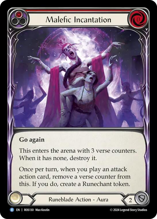 Malefic Incantation (Red) [ROS130] (Rosetta)  Rainbow Foil | RetroPlay Games