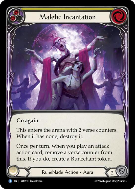 Malefic Incantation (Yellow) [ROS131] (Rosetta)  Rainbow Foil | RetroPlay Games