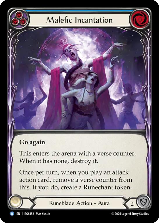 Malefic Incantation (Blue) [ROS132] (Rosetta)  Rainbow Foil | RetroPlay Games