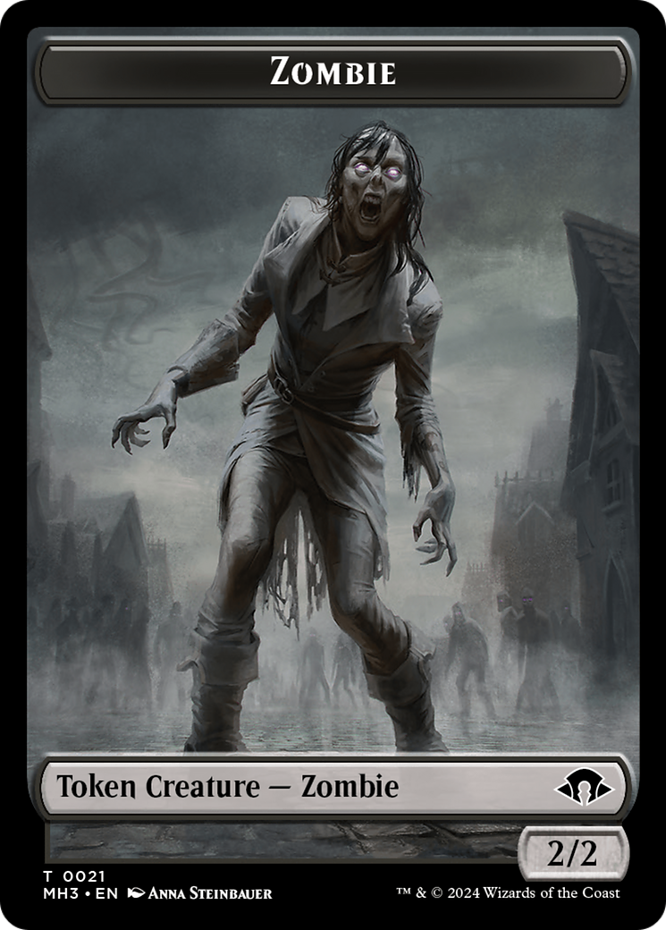 Eldrazi Spawn // Zombie Double-Sided Token [Modern Horizons 3 Tokens] | RetroPlay Games