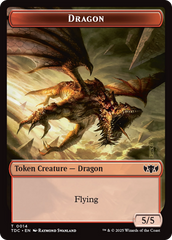 Dragon (0014) // Treasure Double-Sided Token [Tarkir: Dragonstorm Commander Tokens] | RetroPlay Games