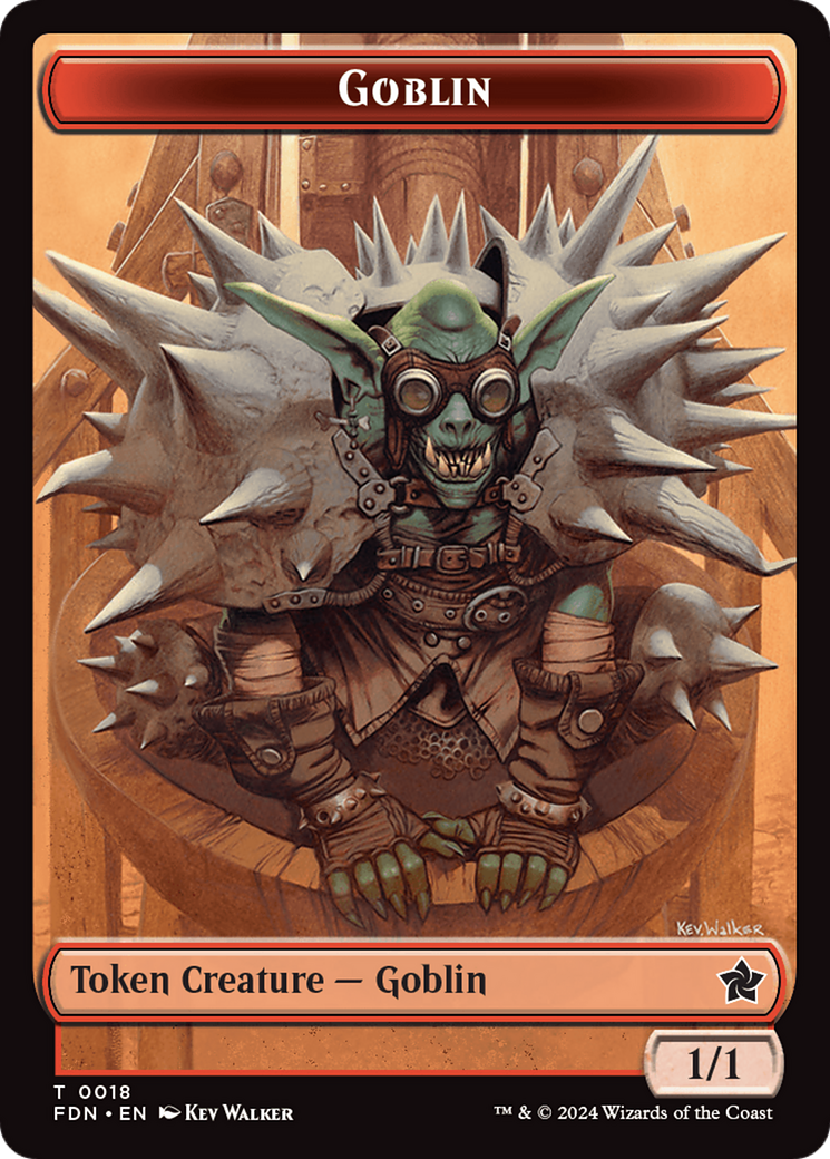 Goblin // Treasure Double-Sided Token [Foundations Tokens] | RetroPlay Games