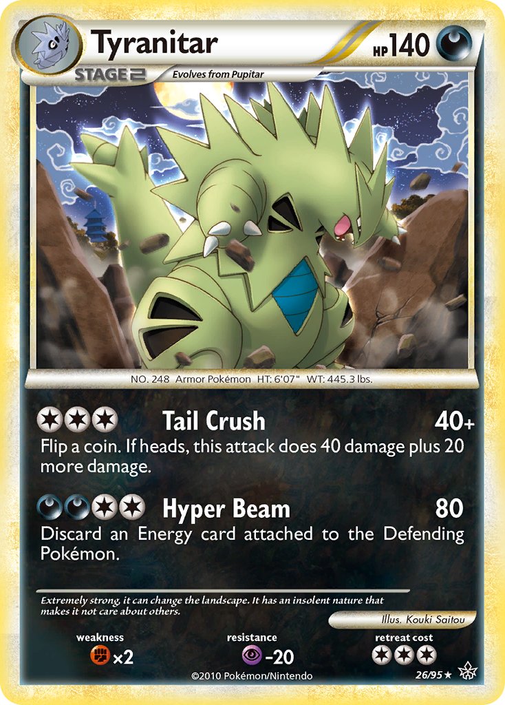 Tyranitar (26/95) (Theme Deck Exclusive) [HeartGold & SoulSilver: Unleashed] | RetroPlay Games