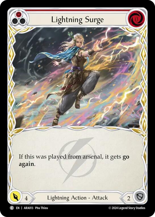 Lightning Surge (Red) [ARA013] (Rosetta Aurora Blitz Deck) | RetroPlay Games