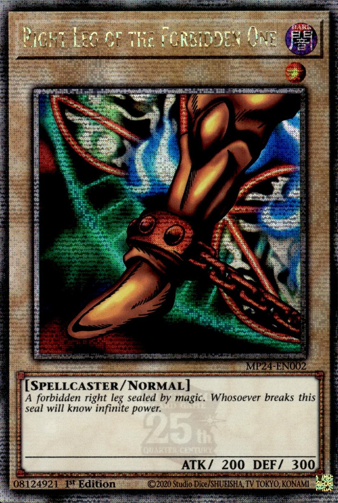 Right Leg of the Forbidden One [MP24-EN002] Quarter Century Secret Rare | RetroPlay Games