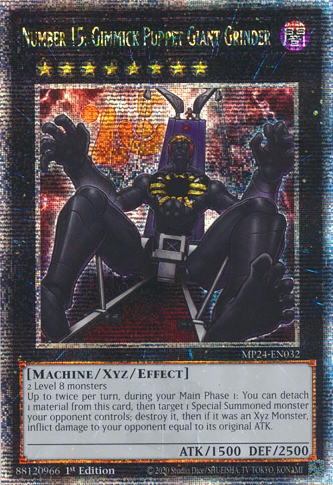Number 15: Gimmick Puppet Giant Grinder [MP24-EN032] Quarter Century Secret Rare | RetroPlay Games