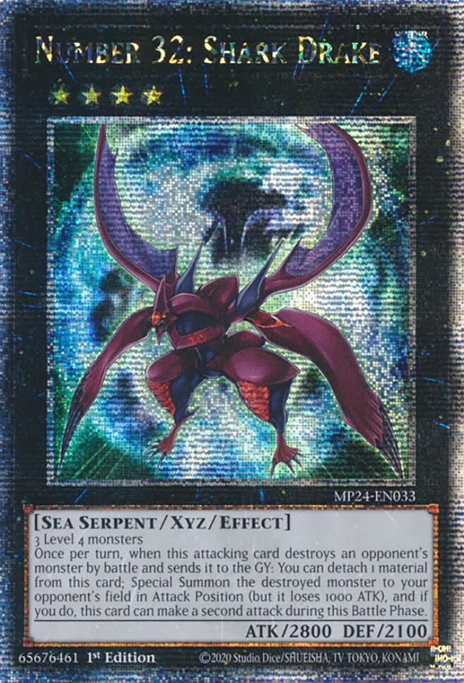 Number 32: Shark Drake [MP24-EN033] Quarter Century Secret Rare | RetroPlay Games