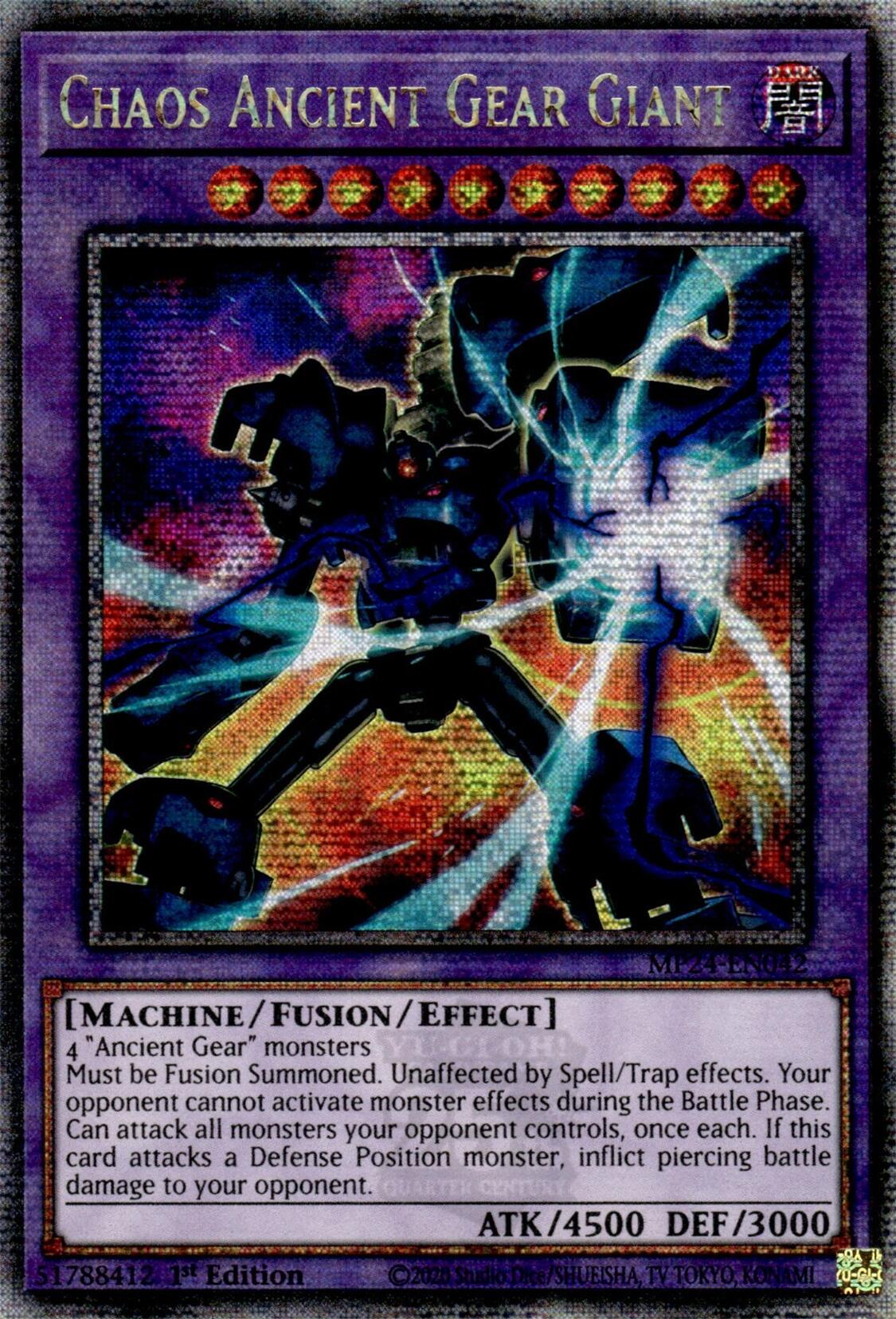 Chaos Ancient Gear Giant [MP24-EN042] Quarter Century Secret Rare | RetroPlay Games