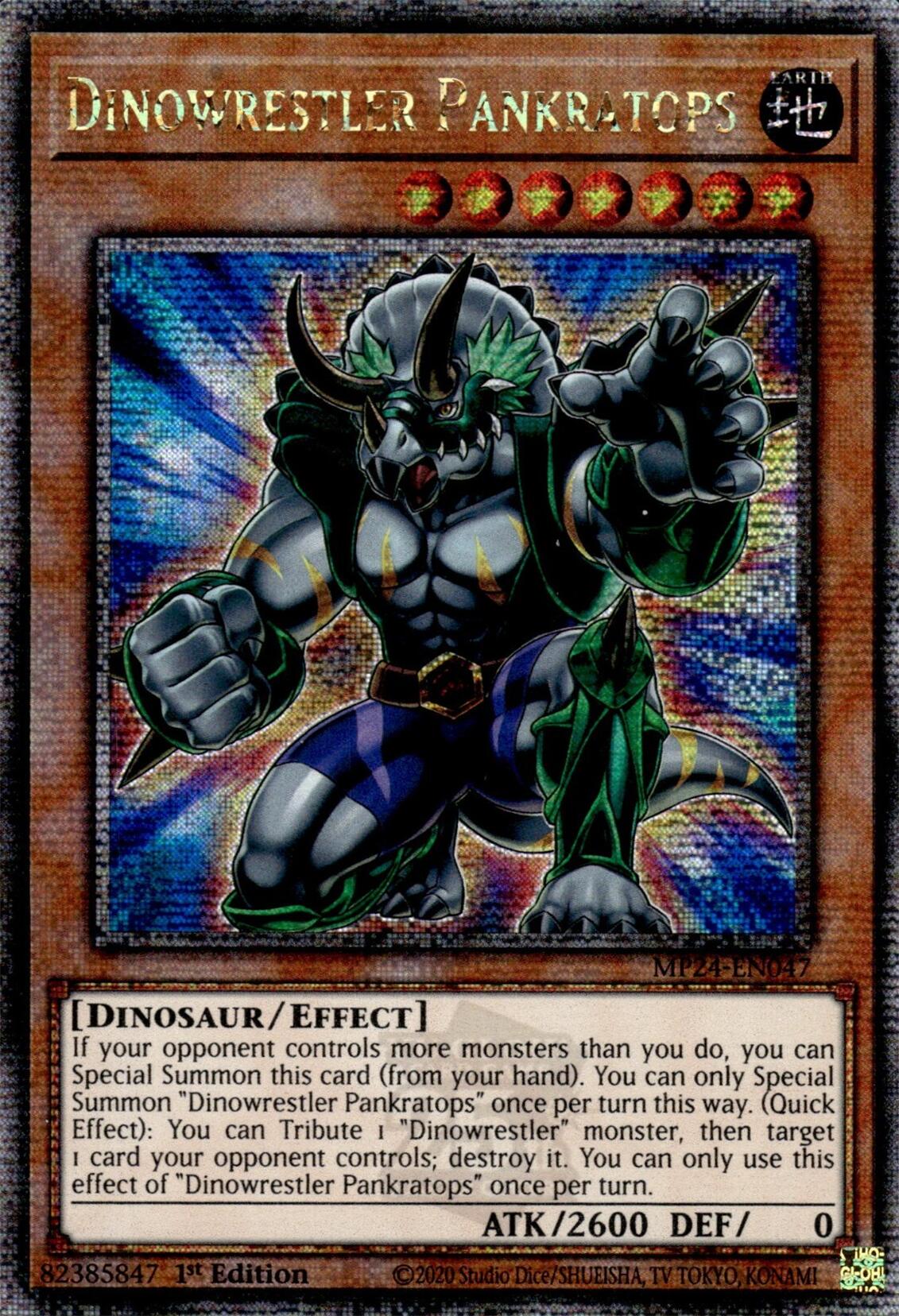 Dinowrestler Pankratops [MP24-EN047] Quarter Century Secret Rare | RetroPlay Games