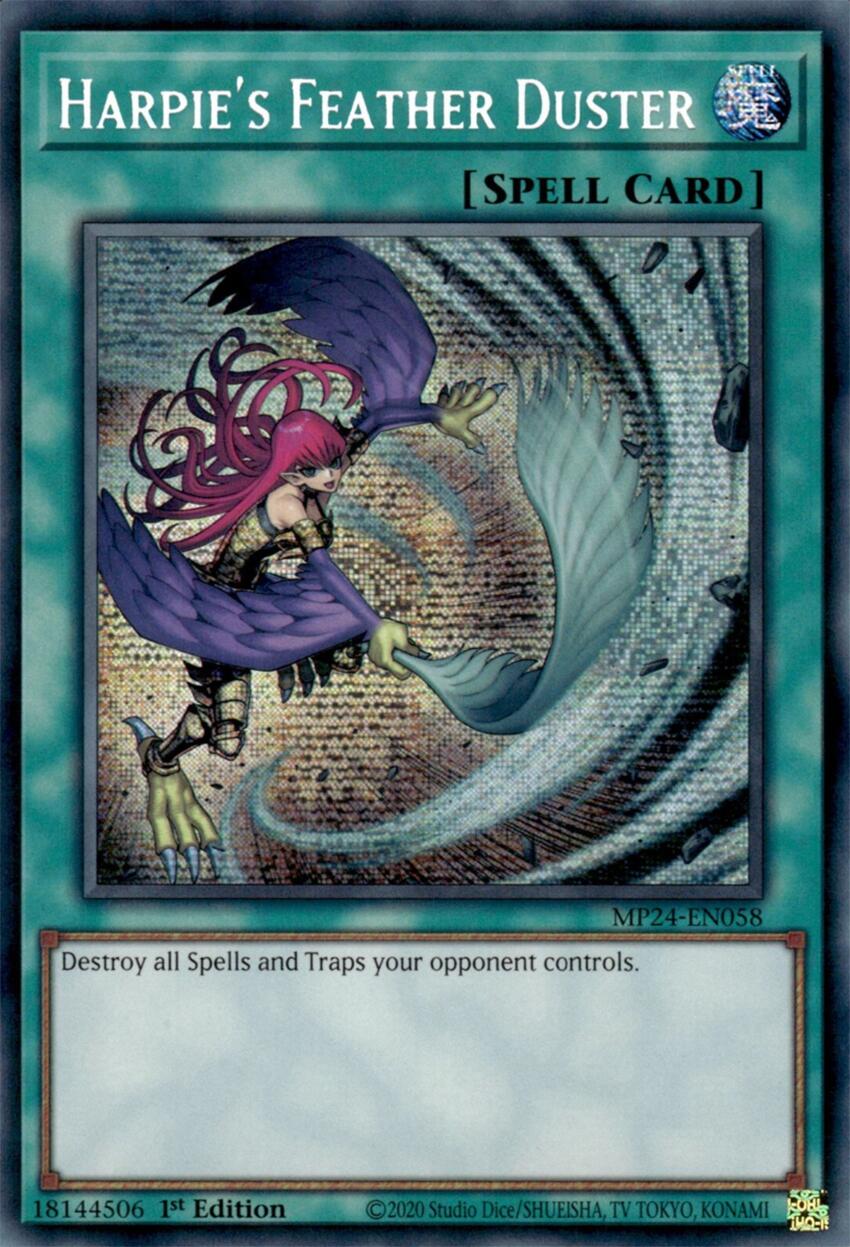 Harpie's Feather Duster (Alternate Art) [MP24-EN058] Prismatic Secret Rare | RetroPlay Games