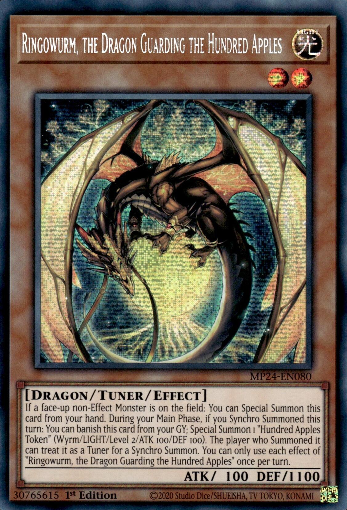 Ringowurm, the Dragon Guarding the Hundred Apples [MP24-EN080] Prismatic Secret Rare | RetroPlay Games