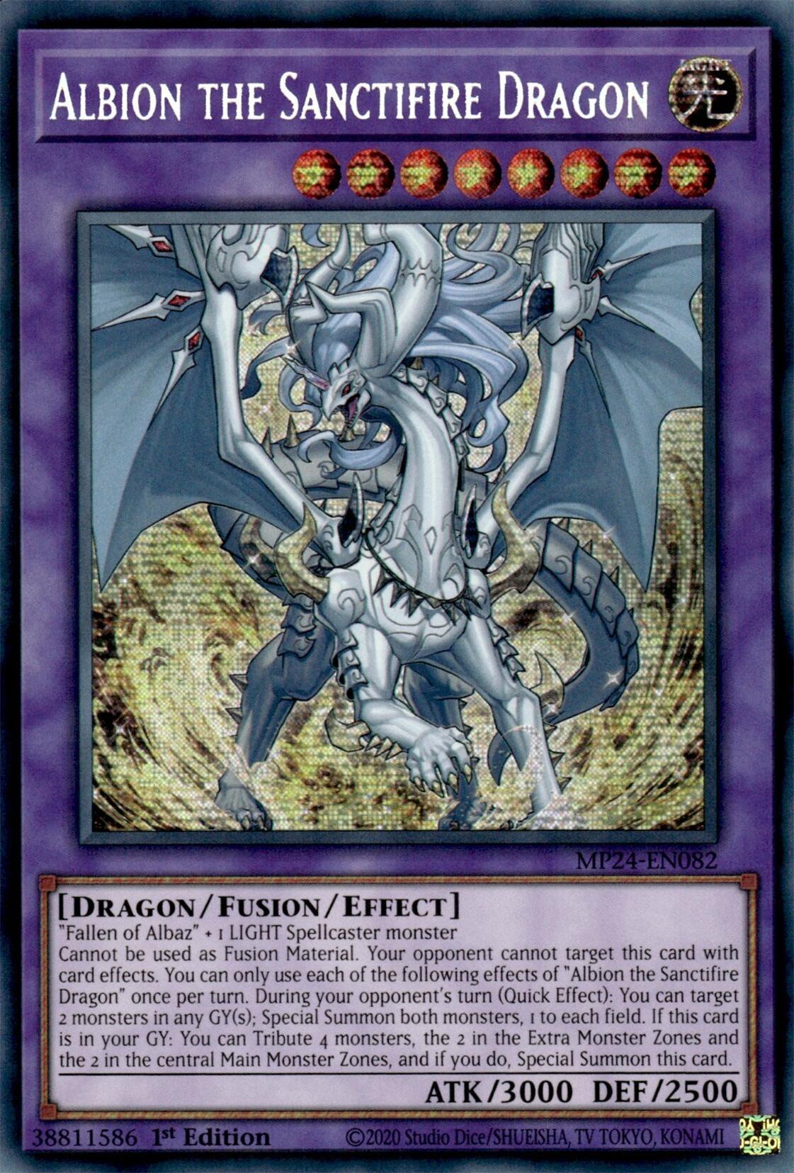 Albion the Sanctifire Dragon [MP24-EN082] Prismatic Secret Rare | RetroPlay Games