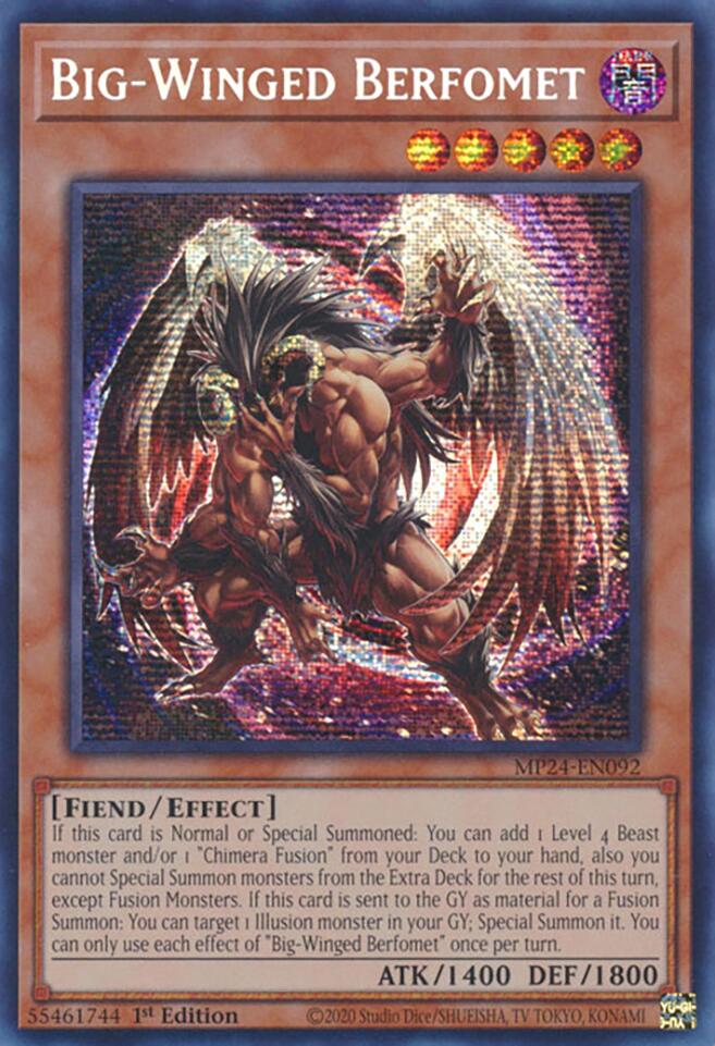 Big-Winged Berfomet [MP24-EN092] Prismatic Secret Rare | RetroPlay Games