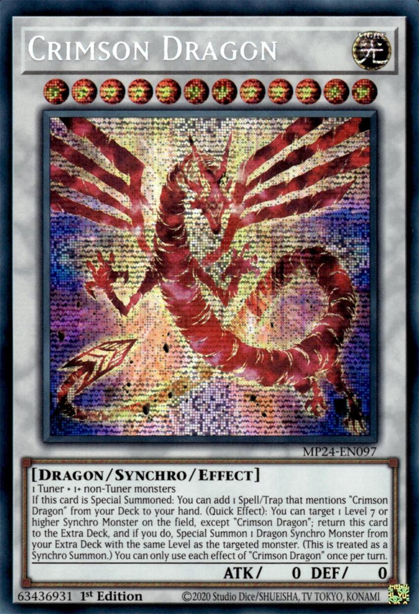 Crimson Dragon (card) [MP24-EN097] Prismatic Secret Rare | RetroPlay Games