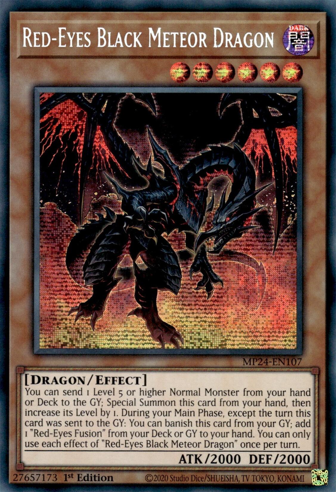 Red-Eyes Black Meteor Dragon [MP24-EN107] Prismatic Secret Rare | RetroPlay Games