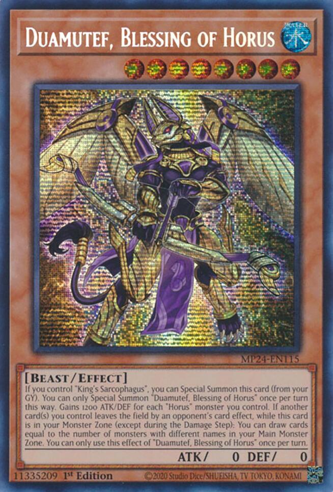 Duamutef, Blessing of Horus [MP24-EN115] Prismatic Secret Rare | RetroPlay Games