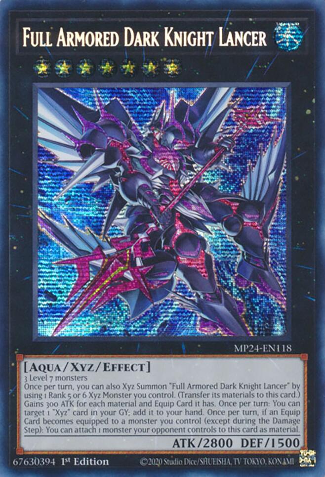 Full Armored Dark Knight Lancer [MP24-EN118] Prismatic Secret Rare | RetroPlay Games